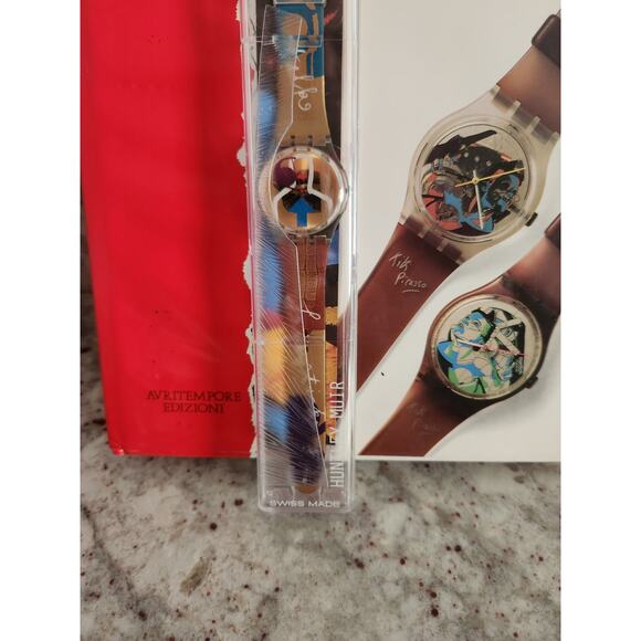 Swatch Artist collection Watch "Lipstick" GK243 new old stock in box with papers - Picture 12 of 12